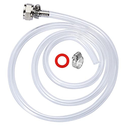 Kegerator Kit,5 Feet-Clear Vinyl Tubing Hose Stainless Steel Barb Fitting | LitKiwi Draft Beer Line with Connectors,5/16"ID 7/16"for Beer Tap Tower Keg Homebrewing - size: 5 Feet Tube & Fitting