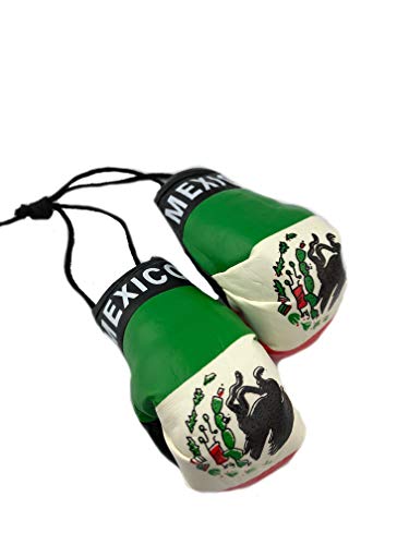 Hanging Car Mirror Mini Boxing Gloves (Mexico) - color: Mexico