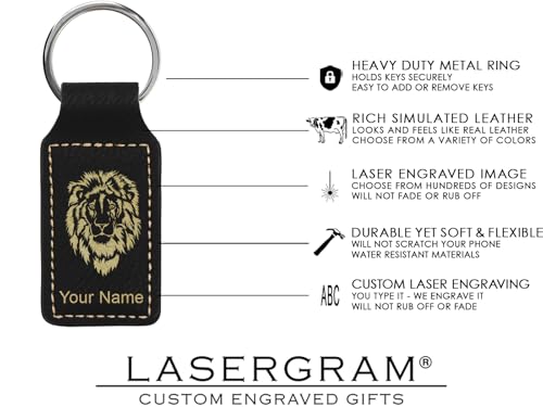 LaserGram Rectangle Keychain, Allah 2, Personalized Engraving Included (Black with Gold) - color: Black With Gold