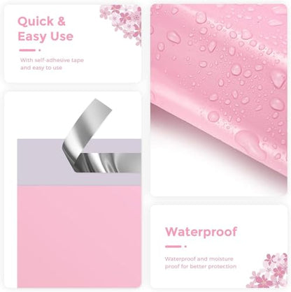 Metronic Poly Mailers 10x13 1200 Pack, Small Shipping Bags for Clothing with Strong Adhesive, Shipping Envelopes Mailers Poly Bags for Small Businesses, Waterproof Packages Bags Light Pink - size: 10X13 1200pc