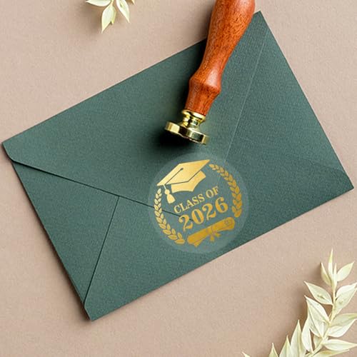 120 Pack Class of 2026 Graduation Stickers,Graduation Sticker for Envelope Seals,Gold Seals for Certificates,Gold Foil Sticker,Graduate Party Favor 1.6in,Congratulations Graduates - color: 26 Graduation Sticker a
