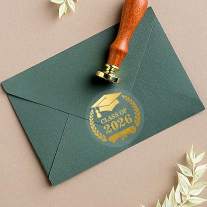 120 Pack Class of 2026 Graduation Stickers,Graduation Sticker for Envelope Seals,Gold Seals for Certificates,Gold Foil Sticker,Graduate Party Favor 1.6in,Congratulations Graduates - color: 26 Graduation Sticker a