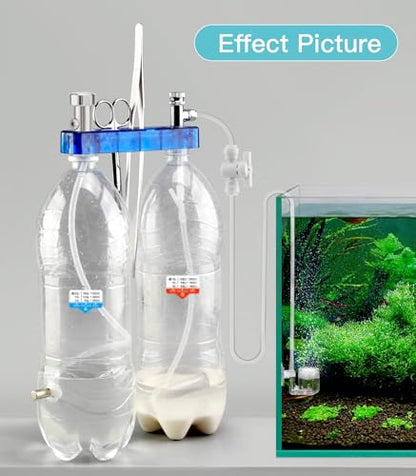 CO2 Kit for Aquarium - DIY System and Diffuser 2-in-1 Design G500-Blue - color: G500 Blue+ CO2 Diffuser