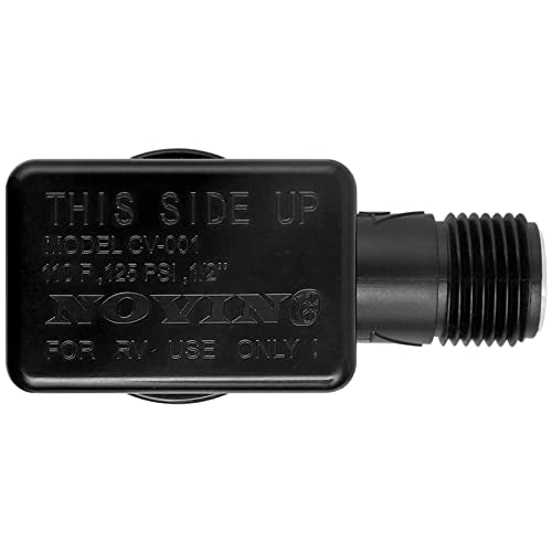 RV Vacuum Breaker Check Valve,Camper RV Black Tank Flush Check Valve | Replace Leak RV Vacuum Breaker on Black Tank System,Reduce Noise&Wet Floor,Prevent Backflow,Improve Freshwater 571-VAC-CHK-A - color: Black