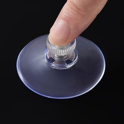 6pcs Clear Suction Cup Glass Suction Pads, 41mm PVC Plastic Sucker Pads, Extra Strong Adhesive Suction Holder Without Hooks for Window Mirror Décor