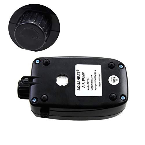 AQUANEAT Aquarium Air Pump, 100 Gal Fish Tank Air Pump, Hydroponic Oxygen Aerator with Airline Tubing, Bubbler Stones, Check Valve