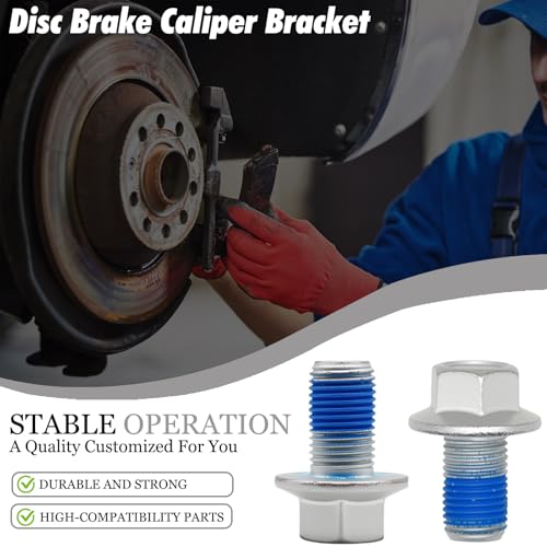 4 Pcs Front Caliper Bracket Bolts Replacement for Select Honda, Acura Models,Replace OE 1990-2018 - 14013, 90107SM4000 - style: Replace 90107-SM4-000