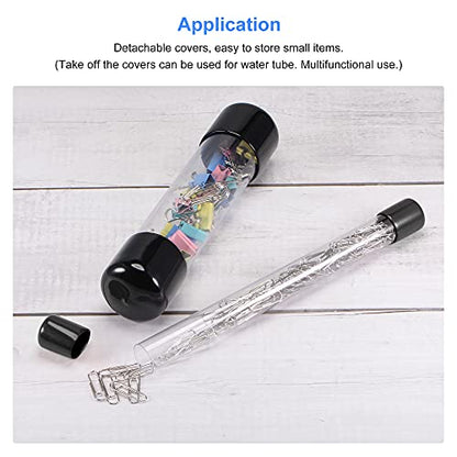 MECCANIXITY Clear Storage Tube 18x20mm Small Plastic Round Tubing with Caps Rigid Bottle Container 300mm/12 Inch for Item Stored - size: 18x20x300mm
