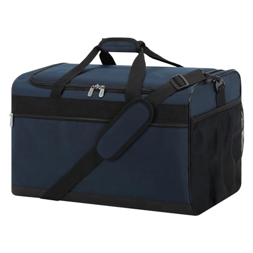 40L Gym Bag for Men, Navy Blue | 20 inch, Sport Duffle Bag, Weekender, Travel - color: Navy Blue