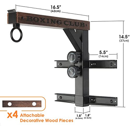 J JACKCUBE DESIGN Wall Mount Heavy Bag Hanger Bracket, Punching Bag, Sandbag Holder Rack, Heavy Duty Hanging Bracket Boxing Accessories Stand for Home and Gym -MK852A