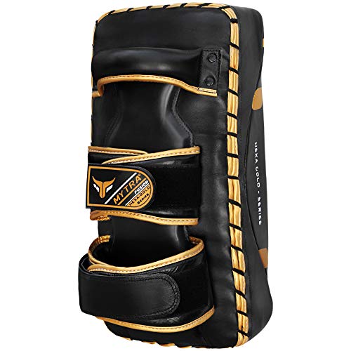 Mytra Fusion Muay Thai Pad Kicking Pads for Martial Arts Kickboxing Muay Thai Shield Karate Punching pad - size: Pair