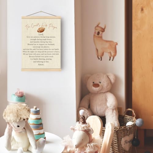 Boat Wades Coach's Wife Prayer Wall Art Poster Hanger Frame 12x16In - color: Coach's Wife Prayer
