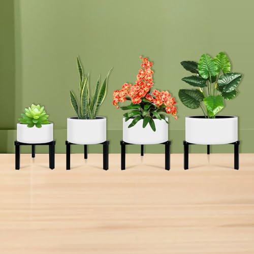 Three Legs Adjustable Metal Plant Stand for 5"-10" Plant Pot – Indoor & Outdoor (Black, 1 Pack) - color: Mini 3Legs Black 5-10", style: 3 - Mini
