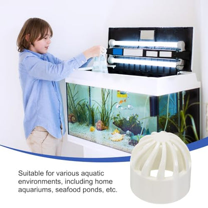 PATIKIL 1 Inch (25mm) Fish Cover Permeable Cap, 4 Pcs PVC Breathable Cap Aquarium Guard Fish Tank Intake Cover, White - color: White, size: 1Inch(25mm)