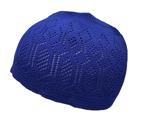 Set 5 Color Muslim Prayer Hat Men Skull Cap AMN-393 Beanie Islam Kufi Peci Hat Crochet Takke Eid Ramadan Gift