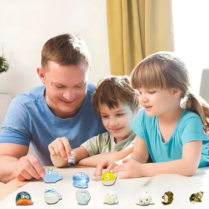 55pcs Mini Ocean Resin Animals Plastic Animals Marine Miniature Aquarium Ornaments Decorations for DIY Fish Tank Potted Micro Fairy Garden Dollhouse (56PCS Marine Animal Set) - style: 55PCS Marine Animal Set