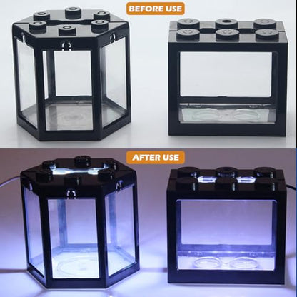 Aquarium Water Plant Light, Underwater Light for Aquarium Fish Tank Home Desktop Mini Decoration Soft LED Lamp with Connector