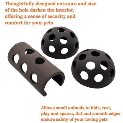 M2cbridge Ceramic Shrimp Dome Hide Shelters Swim Holes Shrimp Habitat Breeding Tube(2PCS Dome+1PC Tube) - color: 2pcs Dome+1pc Tube
