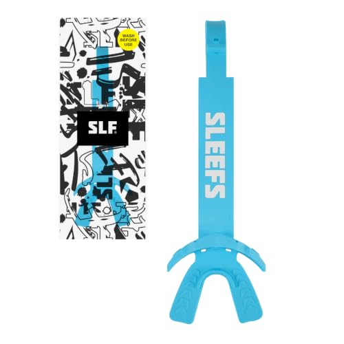 SLEEFS X Sky Blue Football Mouth Guard - Lip/Mouthguard with Helmet Strap - Lip/Teeth Protector Mouthpiece - Moldable - for Youth/Adults, Men & Women Mouth Guard, Maximum Air Flow, All Sports - color: Sky Blue