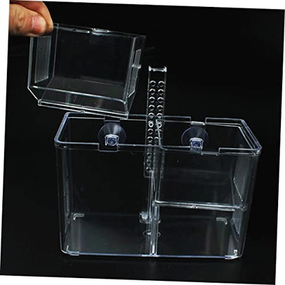 Generic Box Fish Aquarium Sponge Cup Hooks Feeder Catch Isolation Pour Tanks Pool Canister Air Crate Release Dividers Kit Net Pump Holder Transparent