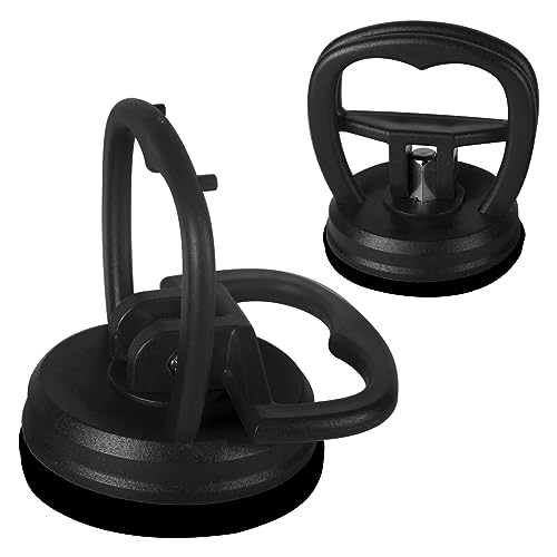 Kaisiking 2 PCS Screen Suction Cup for LCD Repair on iPhone, iPad and iMac | 2.25inch LCD Screen Opening Tools | ABS Handles |Natural Rubber Pads| Black - color: Black