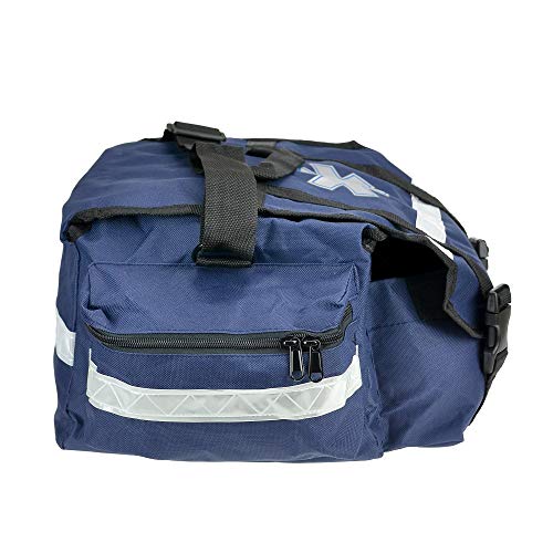 Dealmed First Responder Trauma Bag - Empty EMS Equipment Kit - Blue Professional Emergency Organizer - color: Blue