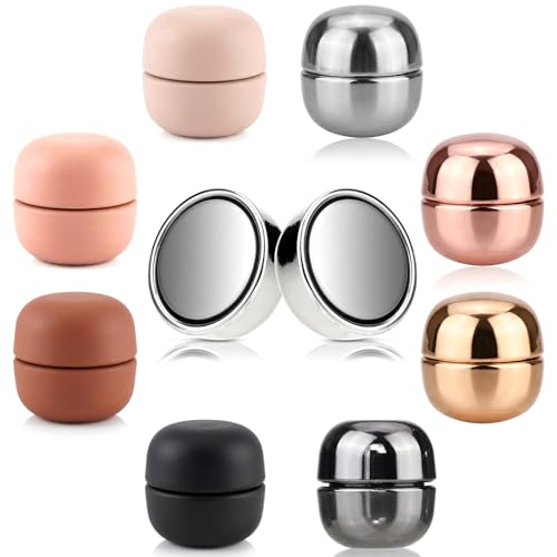 8 Pairs Strong Magnetic Hijab Pins, Pinless No-Snag Hijab Magnets, Scarf Magnet Pin, Magnetic Buttons Veil Pins, Multi-Use Hijab Magnetic Pins for Clothes Dress Scarves Shirts, Shiny and Matte Style
