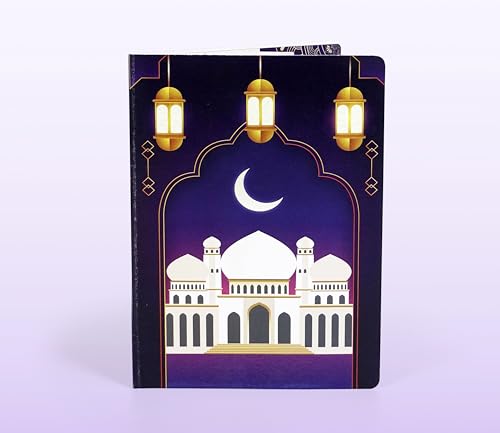 CUTPOPUP Ramadan Card Pop Up, 3D Ramadan Kareem, Eid Mubarak, Awesome Holy Month Present, Eid al-Fitr Celebration, Muslim Holiday, with Note and Envelope SD258US1520