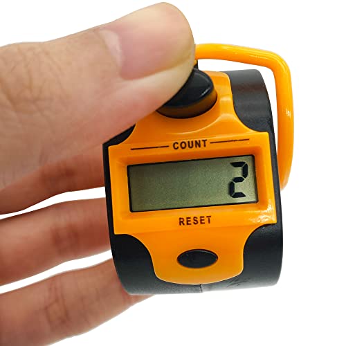 Tally Counter Digital LCD Electronic Handheld 5-Digit Number Count Clicker - color: Blue