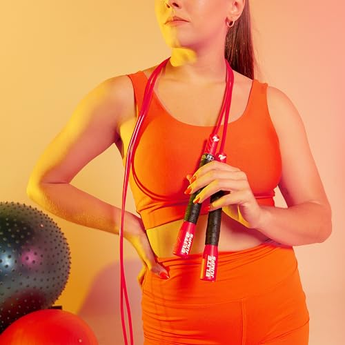 Elite Jumps Freestyle PVC Jump Rope Bundle - Premium Quality Adult Jump Ropes for Fitness - Lightweight Cardio Skipping Jump Rope for Exercise and Training - Unbreakable Grip Tape Handles - color: Turquoise