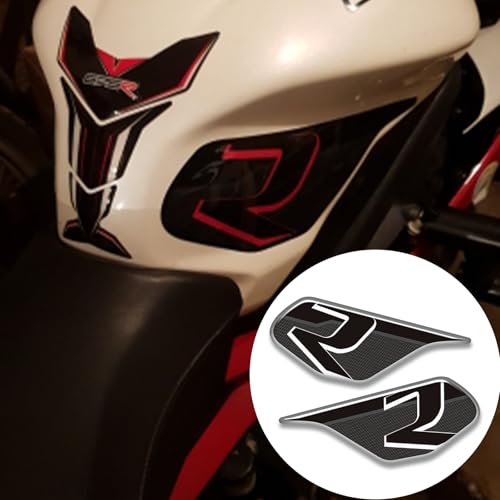 Motorcycle 3D Tank Pad Compatible with Triumph Street Triple Daytona 675 765R RS Stickers Gas Kit Knee Fish Bone Tank Pad Decals Fit for 675 765 R RS Stickers Decals Tank Protection Waterproof (A-25) - color: A-25