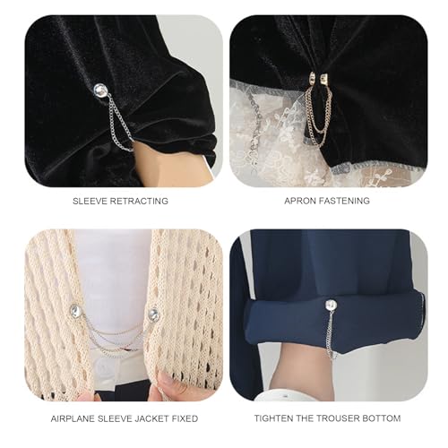 Multifunctional Clothing Clips Hijab Magnets with Chain Shawl Clips Accessories Hijab Magnets Strong Small - size: Heart 4