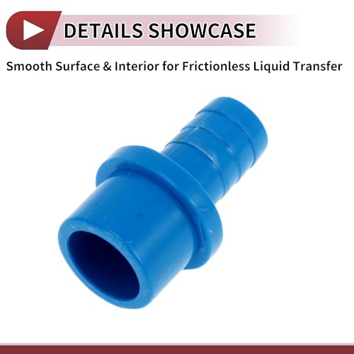 Plastic Hose Barb Fitting 1" x 5/8" Barb OD Straight Through Pipe Connector Blue 5 Pcs - color: Blue, size: 1" x 5/8" OD