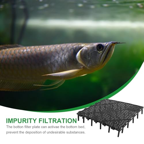 Totority Black PVC Under Plates – 80PCS Aquarium Base Plates for Efficient Water Filtration, Easy Installation, and Fish Tank Maintenance
