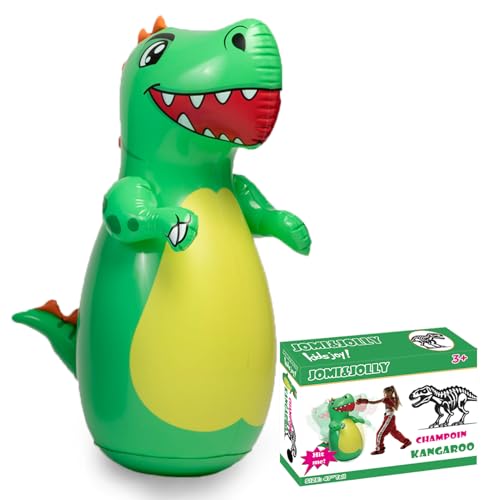 Inflatable Dino Punching Bag for Kids- Durable Bop Bag Toy for Kid with Instant Bounce Back, Dinosaur Toys for Kids 3-5, 5-7, Great for Boys and Girls (47” Tall)