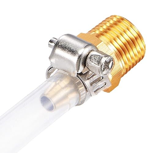 Uenede Brass 1/2" NPT Male to 1/2" Hose Barbed Fittings, 6PCS | Barb Pipe Fittings with Clamps Air Line Repair Connectors for Water Oil Gas - size: 1/2"Barb, style: 1/2"NPT Male