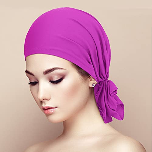 Syhood Slip on Pre Tied Head Scarves for Women - color: Soft Colors