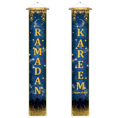 XtraLarge, Ramadan Banner for Ramadan Decorations for Home - 72x12 Inch | Ramdan Door Banner, Ramdan Mubarak Banner | Ramzan Decorations Door Sign