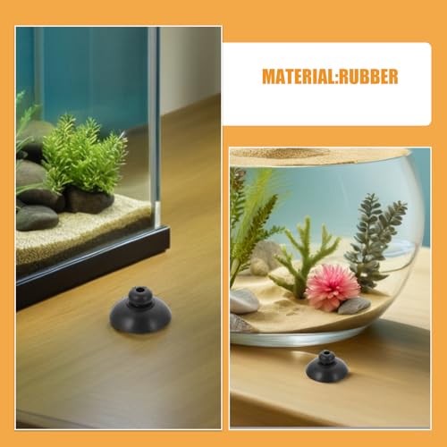 DOITOOL 60PCS Aquariums Oxygen Pump Suction Cups - 2.5cm/0.98" Rubber Suckers for Submersible Oxygen Air Pump Aquarium Filtration Accessories