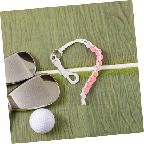 Golf Shot Counter Bracelet for Women, Rhinestone Beaded Manual Score Keeper, Portable Pink Golf Stroke Counter for Course Competition and Training