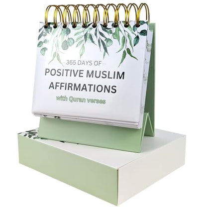 Islamic Positive Affirmations with Quran Verses, Islamic Affirmation Cards with Stand, Muslim Affirmations, Islamic Daily Flip Calendar, Islamic Home & Desk Decor, Ramadan Decor, Ramadan & Eid Gift