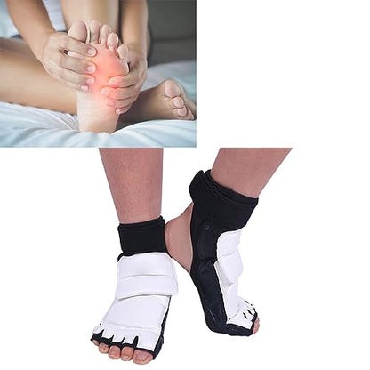 ZJchao Taekwondo Foot Protector Double Fixation Elastic Cloth Surrounding Design Comfortable Taekwondo Foot Gear for Kids Sponge PU Material - size: #212