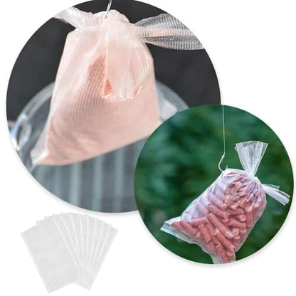 100 Pcs Water Soluble Baits Bag Carp Baits Fishing Bag PVA Carp Fishing Bag for Solid Bait Carp Fishing (7 * 15CM)