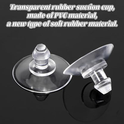 20Pcs 19mm Glass Table Suction Cups, Transparent Anti-Collision Suction Cups Without Hooks for Bathroom Wall Door Window