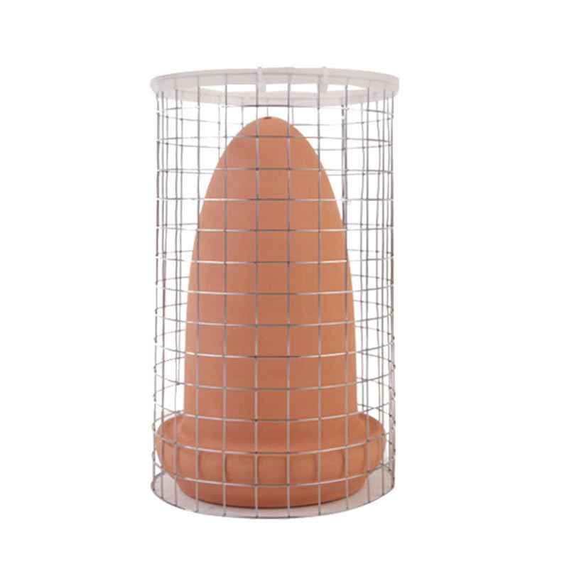BESPORTBLE Discus Breeding Cone: Fish Breeding Cones Cave Ceramic Spawning Cave with Cage for Discus Fish Angelfish, 7.8 * 3inch with Isolation Net