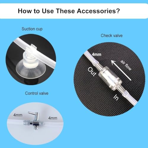 hygger Aquarium Air Stone, Fish Tank Bubbler, Nano Furnace Flue Round Stone Disk, Small Bubbles and High Dissolved Oxygen for Hydroponics, with 2 Suction Cups, 1 Adjust Valve, 1 Check Valve (2 Inch) - color: White, size: 2 Inch