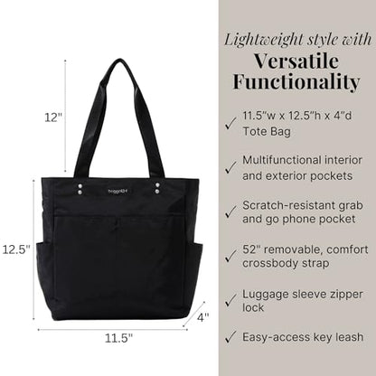 Baggallini Carryall North/South Tote - color: Black