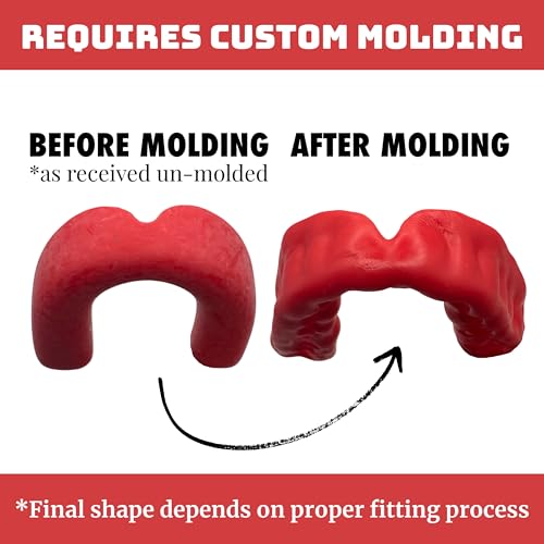 Zero-G Sports Mouthguard Red 1-Pack - Adult Size - Boil & Bite - Basketball, Football, Soccer, Baseball, Hockey, Lacrosse - color: Red