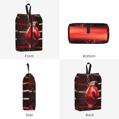 Boxing Glove Ring Shoe Bag for Travel-Waterproof Shoe Organizer for Suitcase, 3 in 1 Storage Pouch for Gym Sneakers