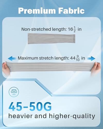Arm Sleeves for Men Women UV Sun Protection Compression Arm Warmer Tattoo Cover Up, Sports Golf Cooling Sleeves - color: 2 Pairs_black+grey